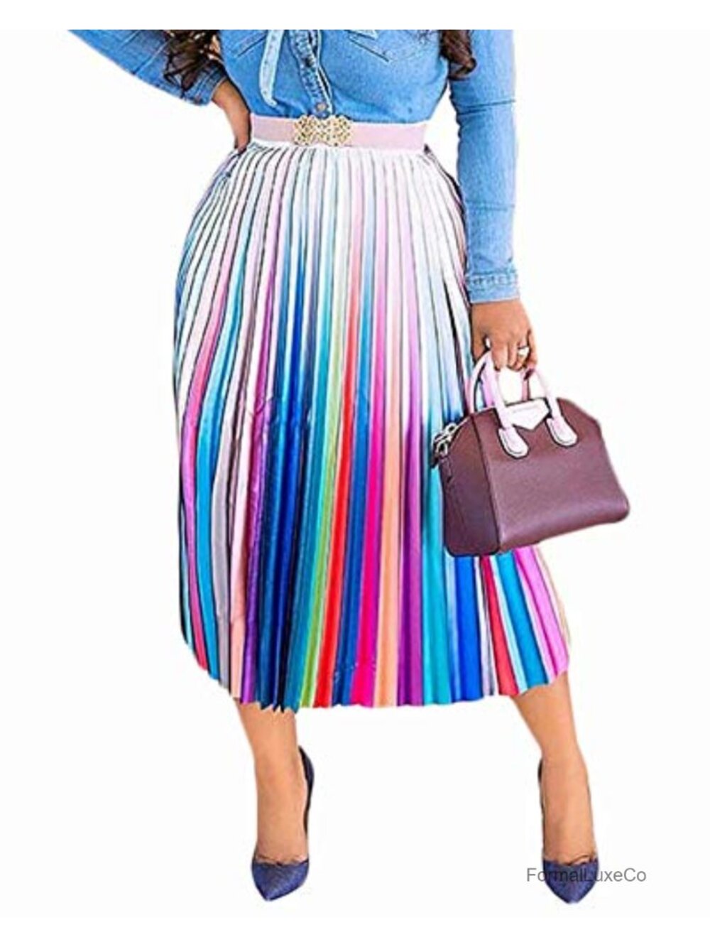 Women's Graffiti Cartoon Print Pleated A-Line Midi Skirt